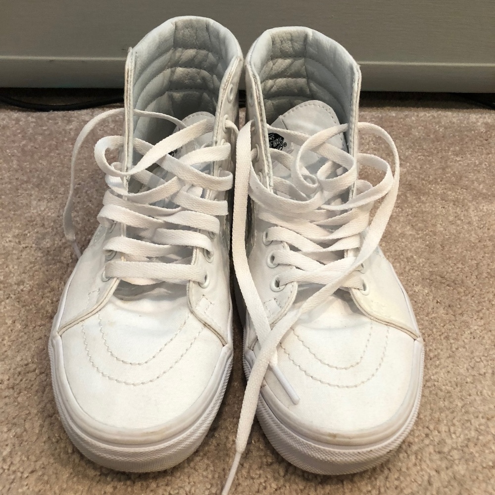 WHITE HIGH TOP VANS